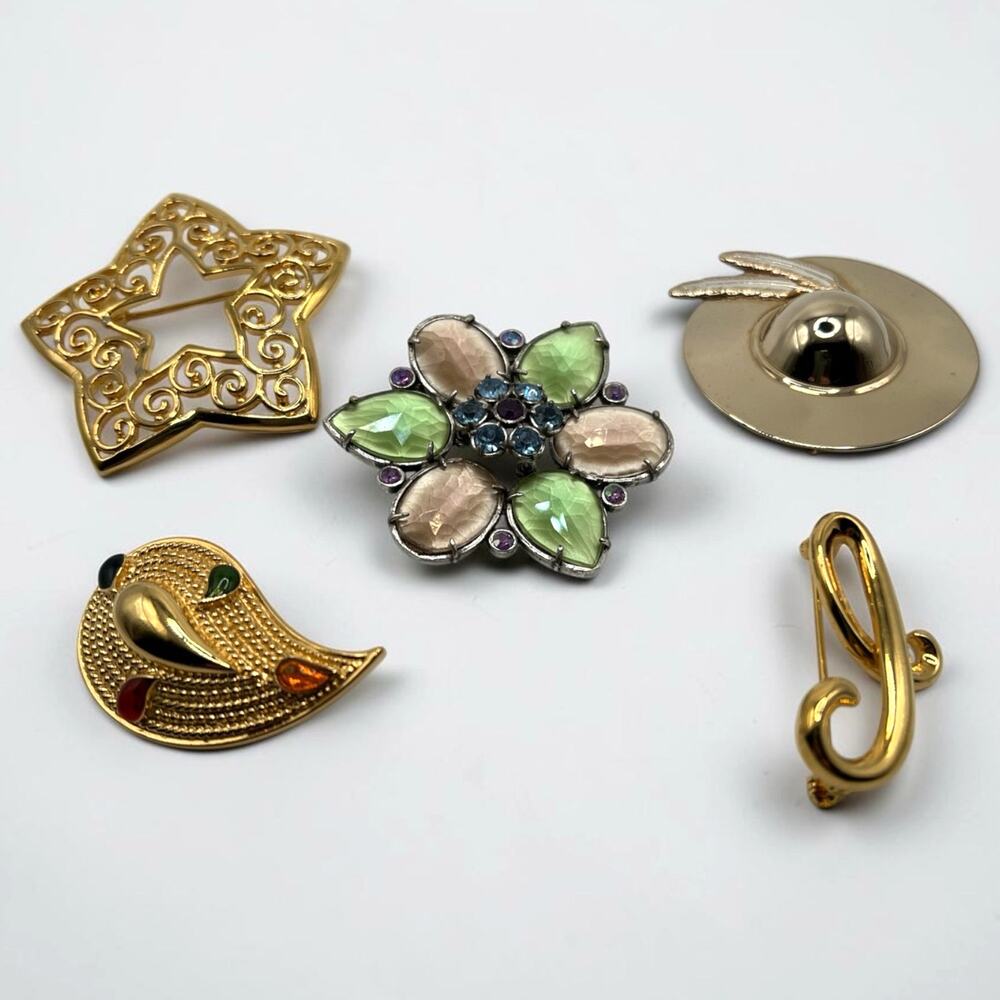 Vintage Brooch Lot Avon, Anne Klein, Sarah Coventry and Unmarked